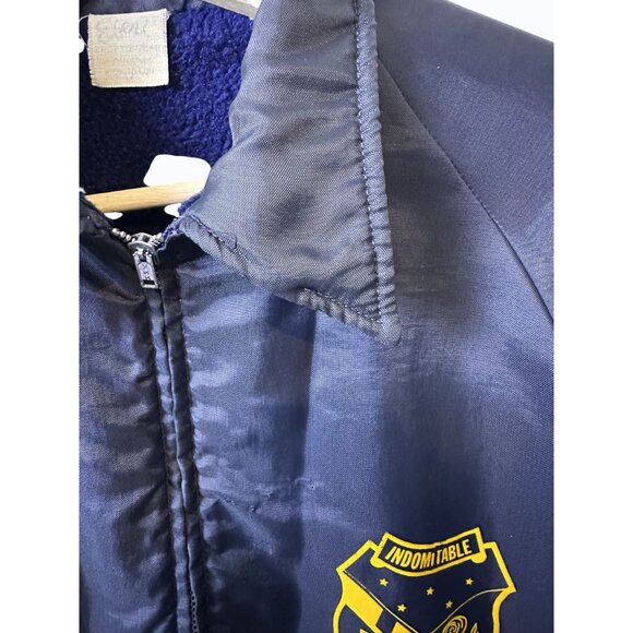Vintage Ebert Sportswear Indomitable USS Stein FF 1065 Jacket Sz L Navy - Picture 3 of 12